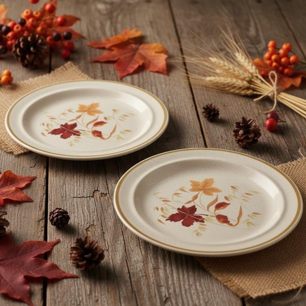 Direction Stoneware "Feeling Free" Salad Plates, Set of 2 Floral Boho Dinnerware